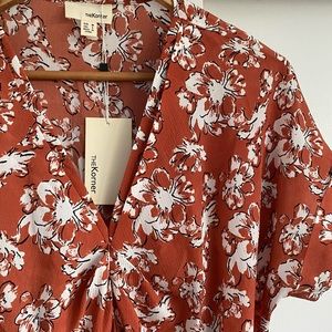 Anthropologie The Korner Mini Dress Rustic Colours New Short Sleeves